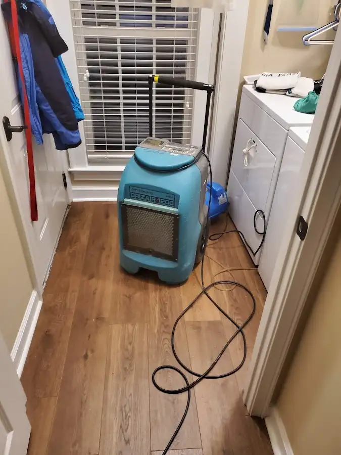 Commercial dehumidifier deployed for Flood Damage Cleanup in Huron